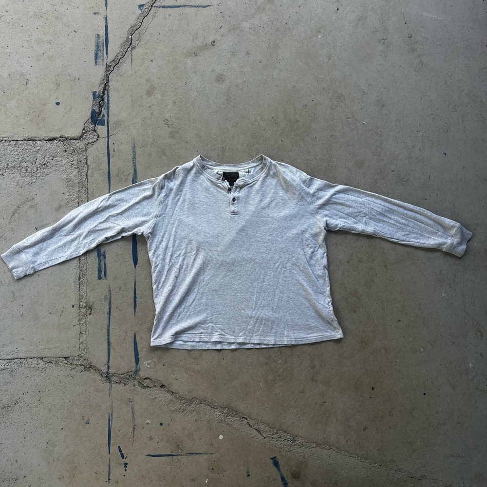 Lucky Brand Light Gray Henley Shirt